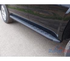 Chevrolet Tahoe 2016- Пороги алюминиевые с пластиковой накладкой (карбон черные) 1920 мм ( компл ) Артикул: CHEVTAH16-09BL