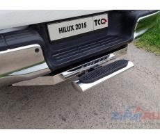Toyota Hilux 2015- Задняя подножка овальная 120х60 мм (под фаркоп) ( шт ) Артикул: TOYHILUX15-44