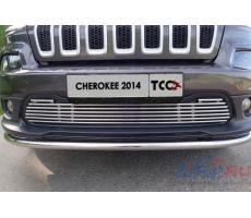 Jeep Cherokee (Sport, Longitude, Limited) 2014- Решетка радиатора 12 мм ( шт ) Артикул: JEEPCHER14-03