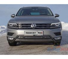 Volkswagen Tiguan 2017- Решетка радиатора верхняя 16 мм (Пакет 