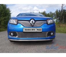 Renault Sandero 2014- Решётка радиатора нижняя (лист) 1мм ( шт ) Артикул: RENSAN15-03