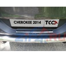 Jeep Cherokee (Traihawk) 2014- Накладка на задний бампер (зеркало) ( компл ) Артикул: JEEPCHERTRAIL14-16