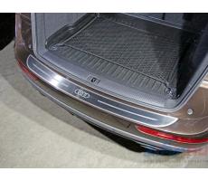 Audi Q5 2008- Накладка на задний бампер (лист шлифованный логотип audi) ( шт ) Артикул: AUDIQ513-07