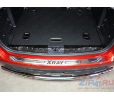 Lada XRAY 2016- Накладка на задний бампер (лист шлифованный надпись XRAY) ( шт ) Артикул: LADXRAY16-09