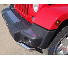 Jeep Wrangler 3D (3,6) 2006- Накладки на передний бампер (шлифованные) (комплект 3шт.) ( компл ) Артикул: JEEPWRAN3D(3.6)14-22